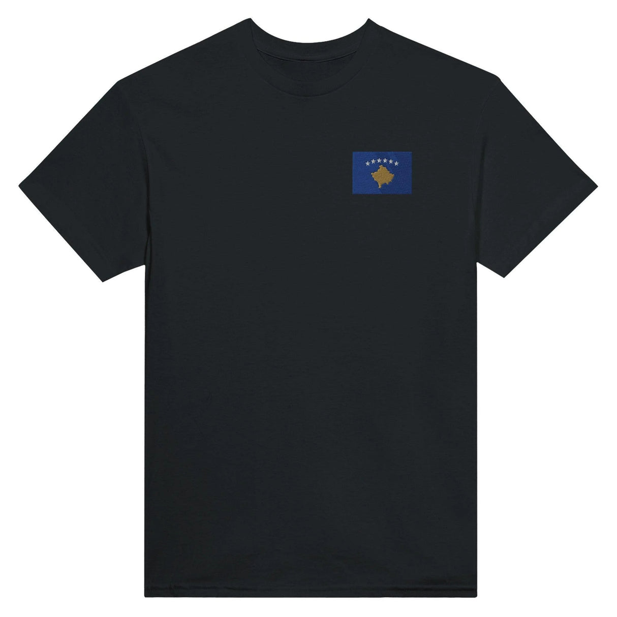 T-shirt drapeau kosovo broderie couleur coton mélangé