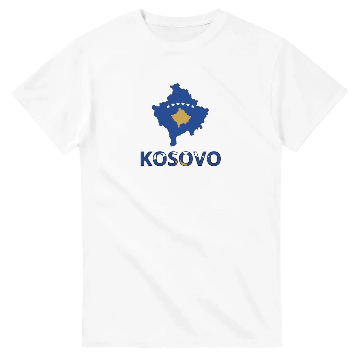 T-shirt drapeau kosovo en carte - pixelforma