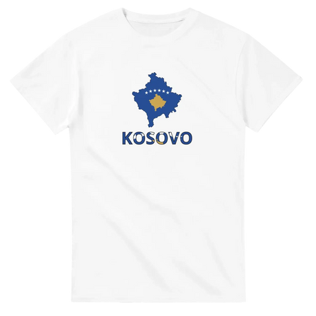 T-shirt drapeau kosovo en carte - pixelforma