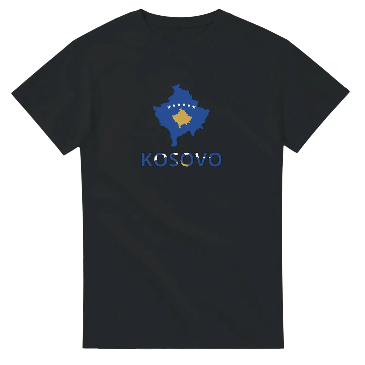 T-shirt drapeau kosovo en carte - pixelforma