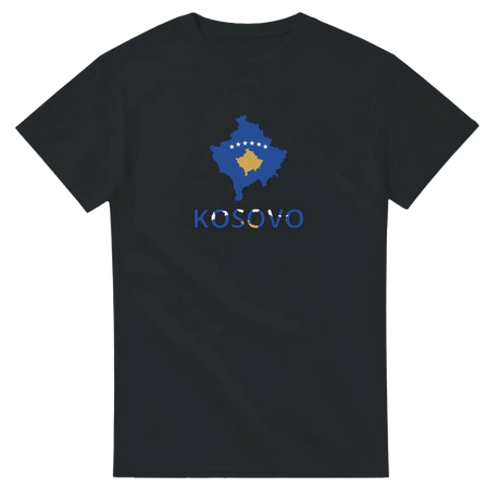 T-shirt drapeau kosovo en carte - pixelforma