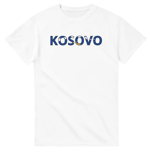 T-shirt drapeau kosovo en écriture - pixelforma