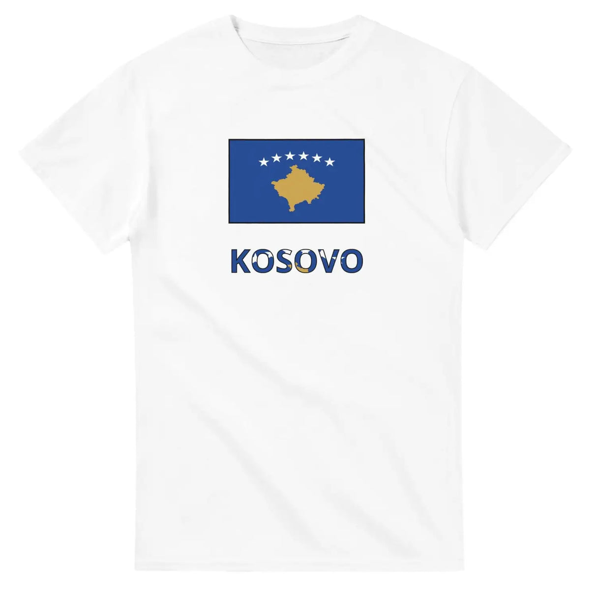 T-shirt drapeau kosovo en texte - pixelforma