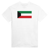 T-shirt drapeau koweït brodé coton mélangé manches longues