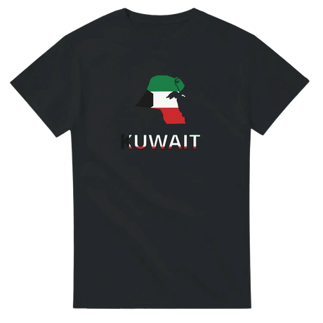 T-shirt drapeau koweït carte - pixelforma