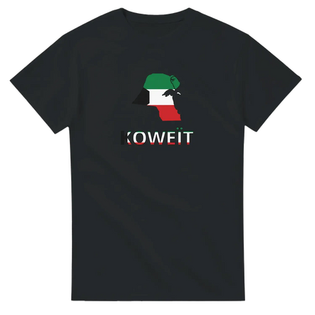 T-shirt drapeau koweït en carte - pixelforma