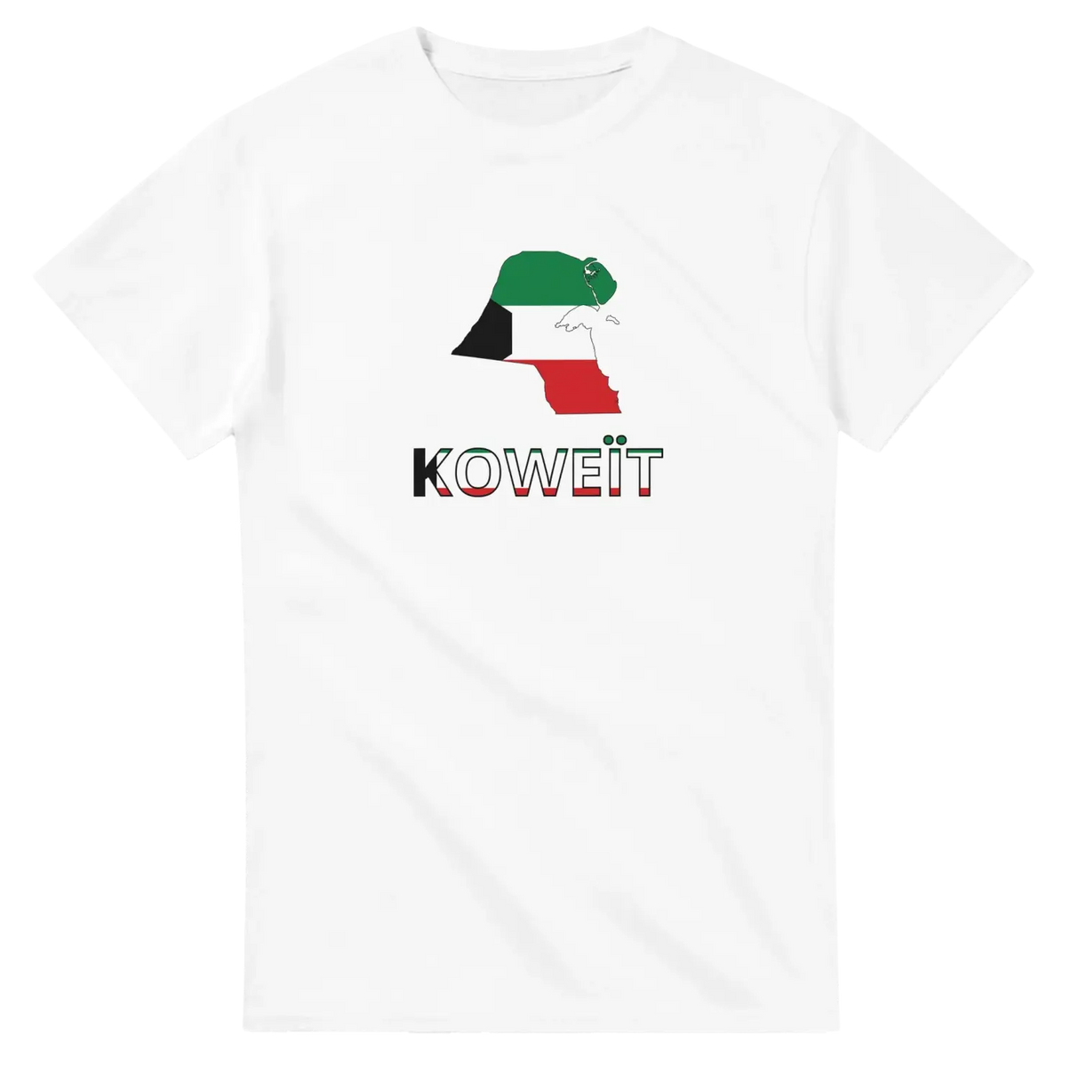 T-shirt drapeau koweït en carte - pixelforma