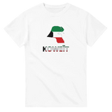 T-shirt drapeau koweït en carte - pixelforma