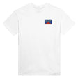 T-shirt drapeau la réunion broderie couleur coton mélangé