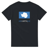 T-shirt drapeau l’antarctique en texte - pixelforma