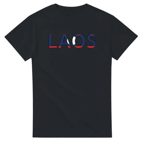 T-shirt drapeau laos en écriture - pixelforma