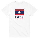 T-shirt drapeau laos en texte - pixelforma