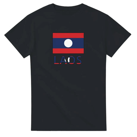 T-shirt drapeau laos en texte - pixelforma