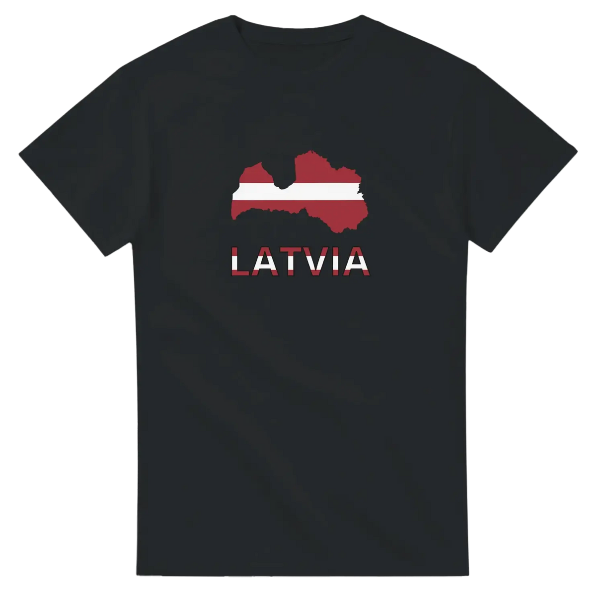 T-shirt drapeau lettonie carte - pixelforma