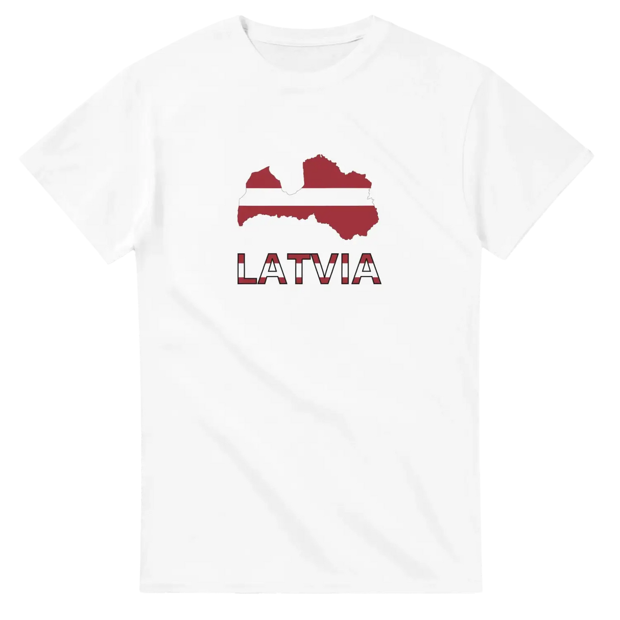 T-shirt drapeau lettonie carte - pixelforma