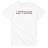 T-shirt drapeau lettonie en écriture - pixelforma