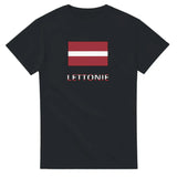 T-shirt drapeau lettonie en texte - pixelforma