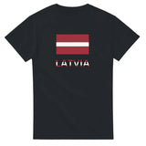 T-shirt drapeau lettonie texte - pixelforma