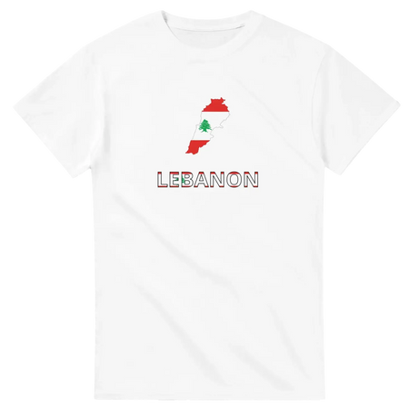 T-shirt drapeau liban carte - pixelforma