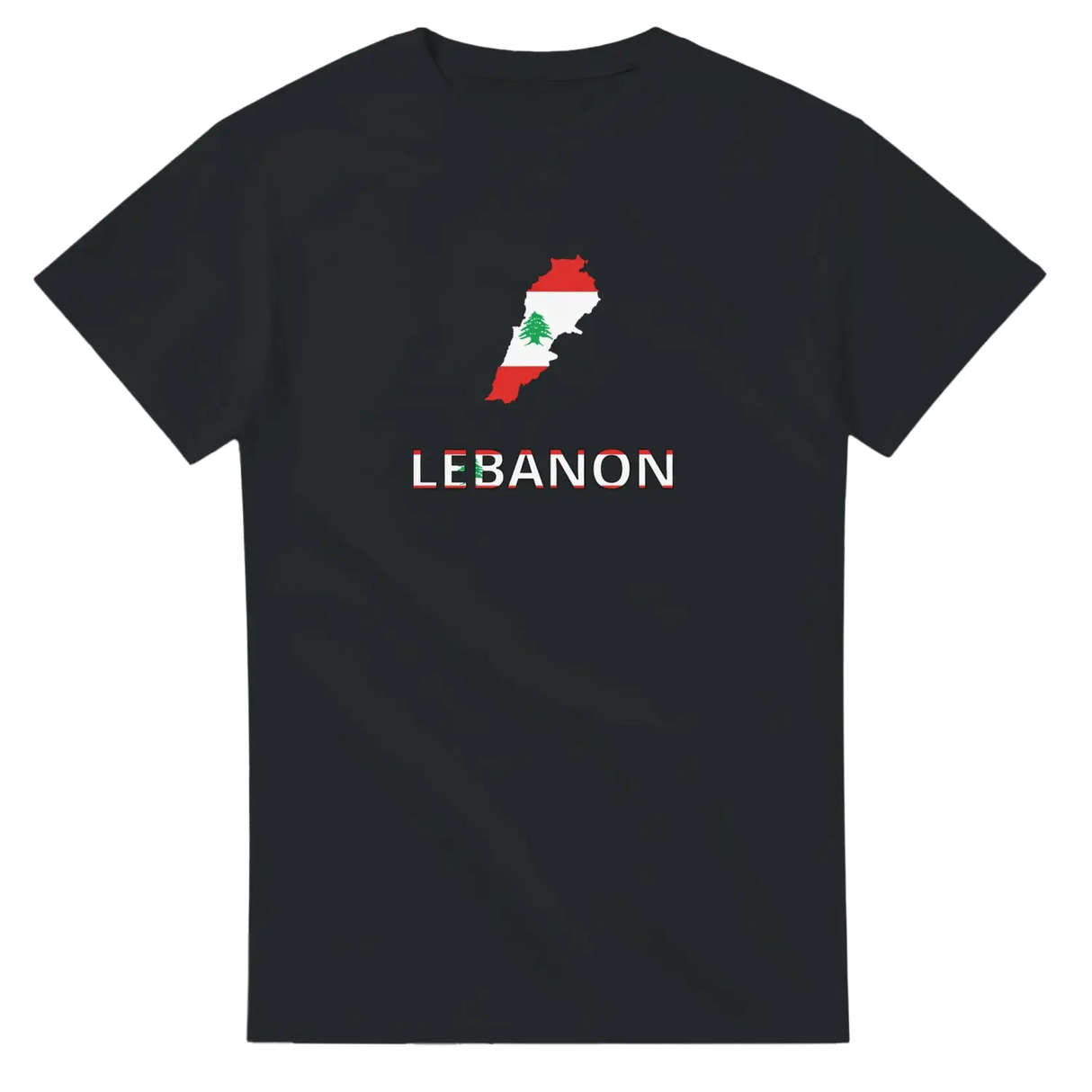 T-shirt drapeau liban carte - pixelforma