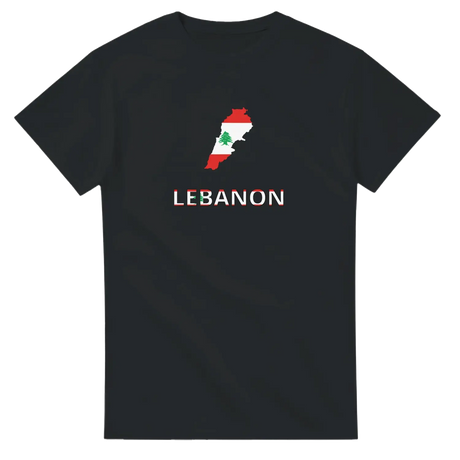 T-shirt drapeau liban carte - pixelforma