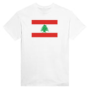 T-shirt drapeau liban coton mélangé imprimé manches longues