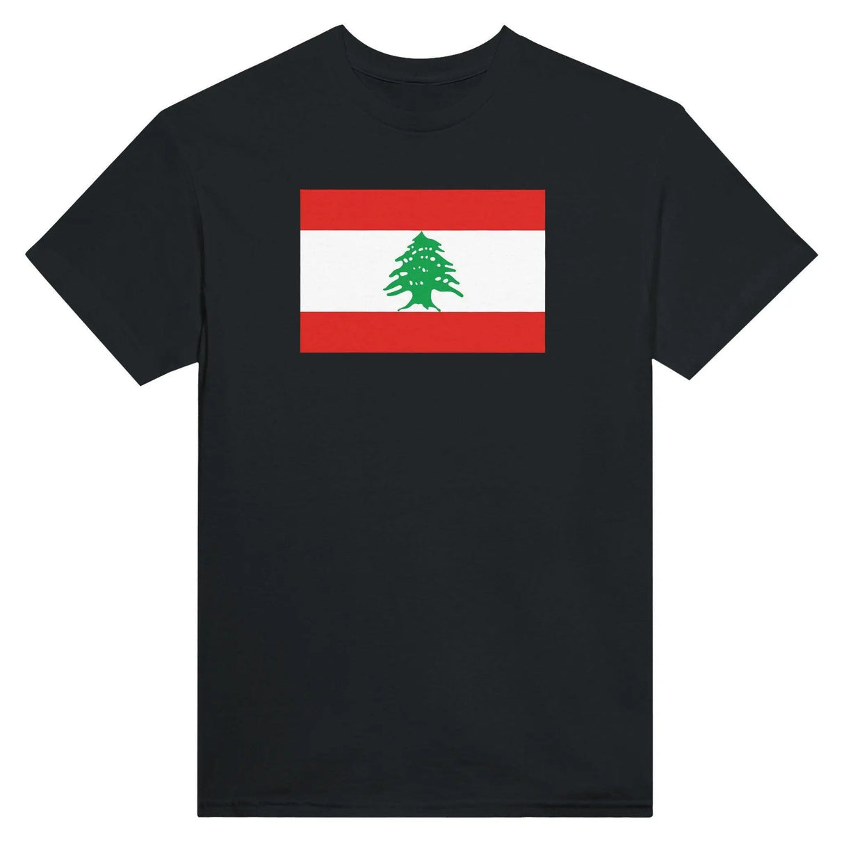 T-shirt drapeau liban coton mélangé brodé manches longues