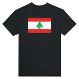 T-shirt drapeau liban coton mélangé brodé manches longues