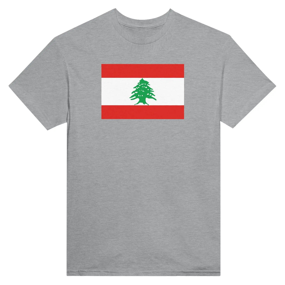 T-shirt drapeau liban coton mélangé brodé manches longues