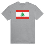 T-shirt drapeau liban coton mélangé brodé manches longues