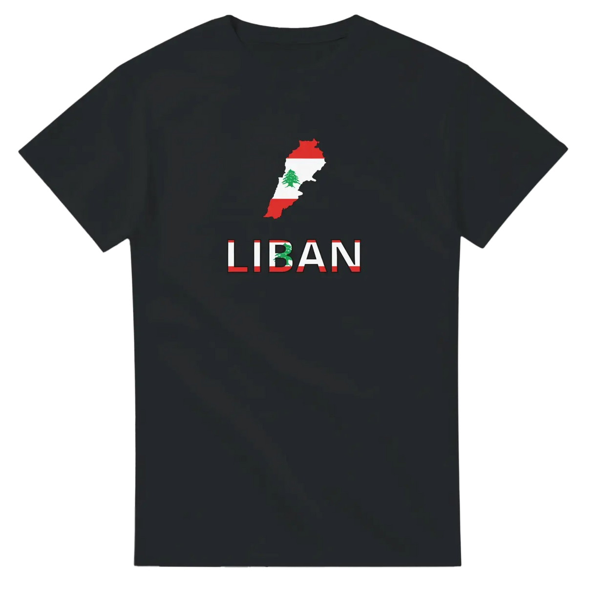 T-shirt drapeau liban en carte - pixelforma