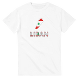 T-shirt drapeau liban en carte - pixelforma