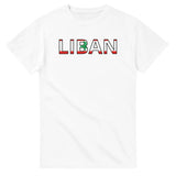 T-shirt drapeau liban en écriture - pixelforma