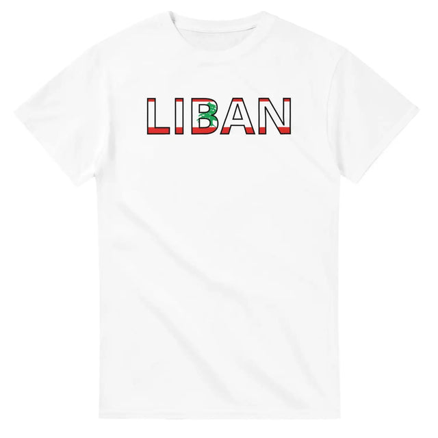 T-shirt drapeau liban en écriture - pixelforma