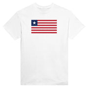 T-shirt drapeau liberia imprimé en coton mélangé manches longues