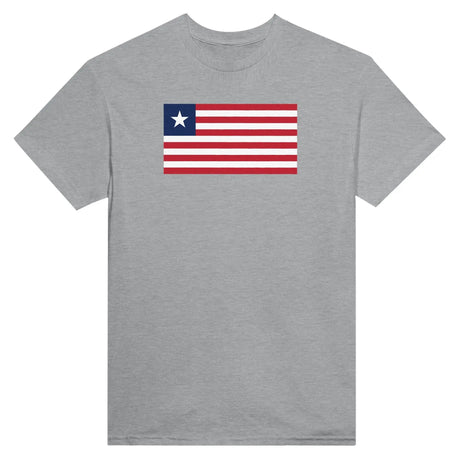 T-shirt drapeau liberia brodé en coton mélangé manches longues