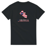 T-shirt drapeau liberia en carte - pixelforma