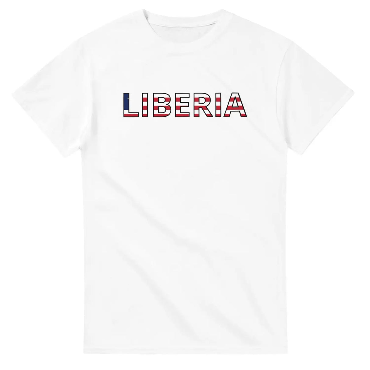 T-shirt drapeau liberia en écriture - pixelforma