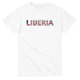 T-shirt drapeau liberia en écriture - pixelforma