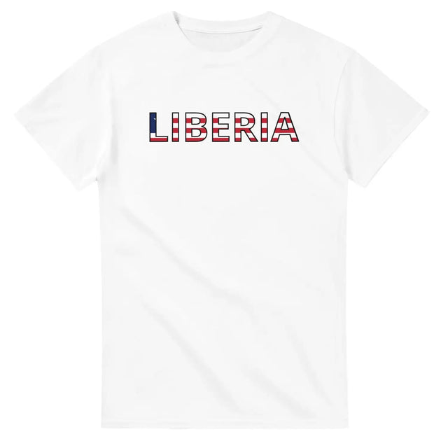 T-shirt drapeau liberia en écriture - pixelforma