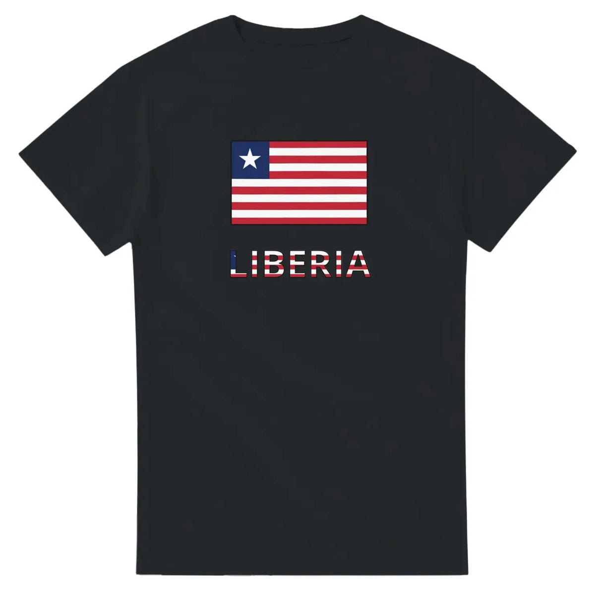 T-shirt drapeau liberia en texte - pixelforma