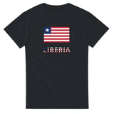 T-shirt drapeau liberia en texte - pixelforma