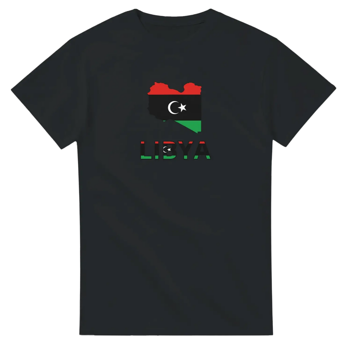 T-shirt drapeau libye carte - pixelforma