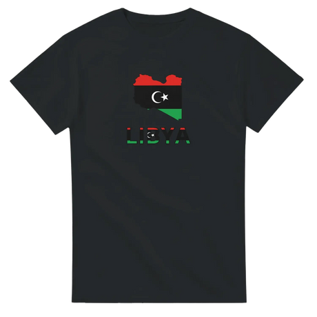 T-shirt drapeau libye carte - pixelforma