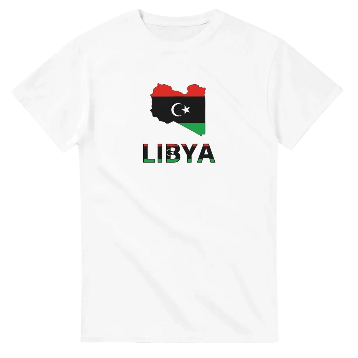 T-shirt drapeau libye carte - pixelforma