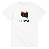 T-shirt drapeau libye carte - pixelforma