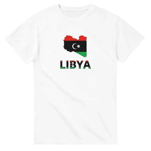 T-shirt drapeau libye carte - pixelforma