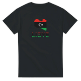 T-shirt drapeau libye en carte - pixelforma