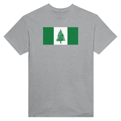 T-shirt drapeau l’île norfolk coton mélangé brodé