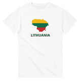 T-shirt drapeau lituanie carte - pixelforma